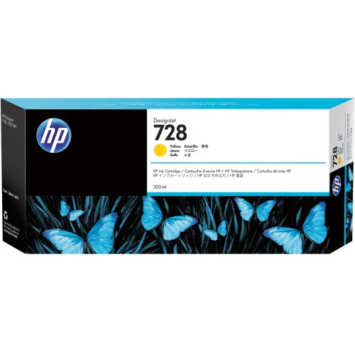 HP, HP Tintenpatrone 728 yellow F9K15A DesignJet T730/T830 300ml