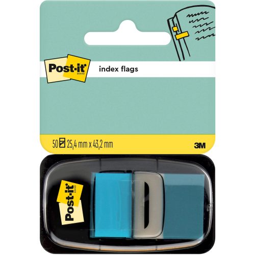 Post-it, POST-IT Index Tabs 25.4x43.2mm 680-23 t&uuml;rkis/50 Tabs