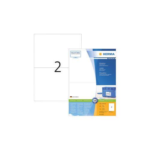 HERMA, HERMA Universal-Etiketten 210x148mm 4628 weiss 400 St./200 Blatt