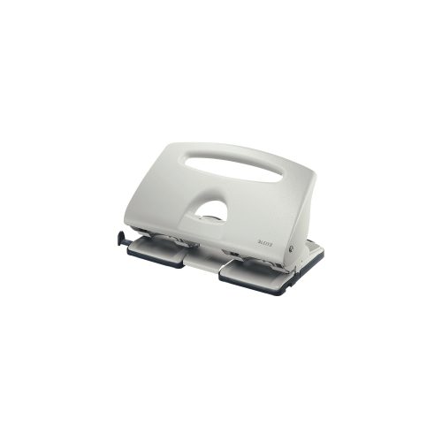 Leitz, LEITZ Doppellocher 4/4.0mm 51320085 grau, 40 Blatt A6-A4