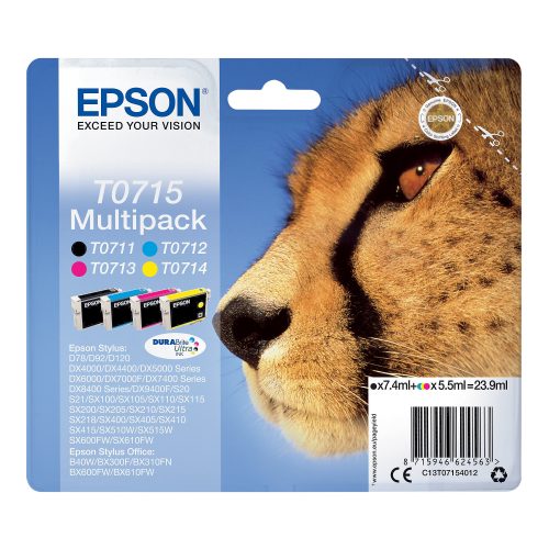 Epson, EPSON Multipack Tinte CMYBK T071540 Stylus DX4000 5.5/7.4ml