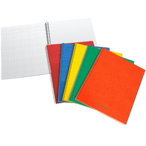 AURORA, AURORA Spiralheft 21x16,5cm 2160KQ5 assortiert, kariert 5mm 120 S.