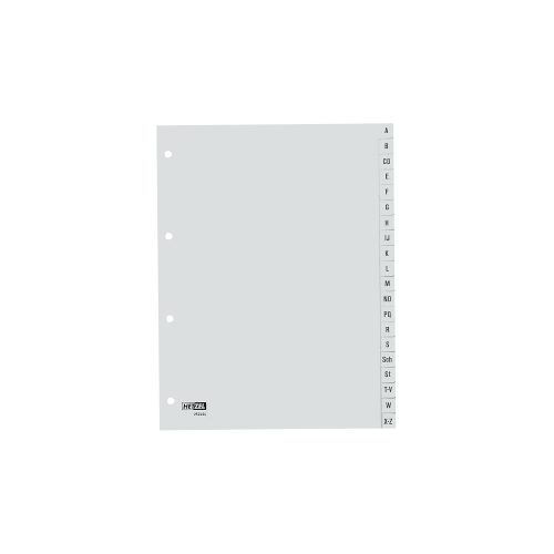 HETZEL, HETZEL Register Kunststoff A4 25240481 A-Z grau