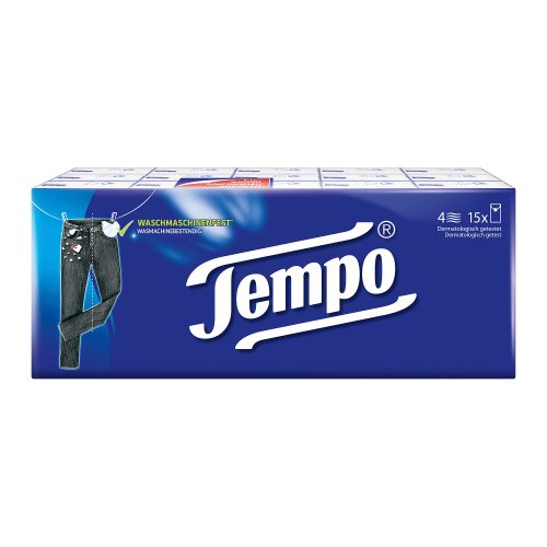 Tempo Taschentücher 4-lagig 15 Stück à 10 Blatt