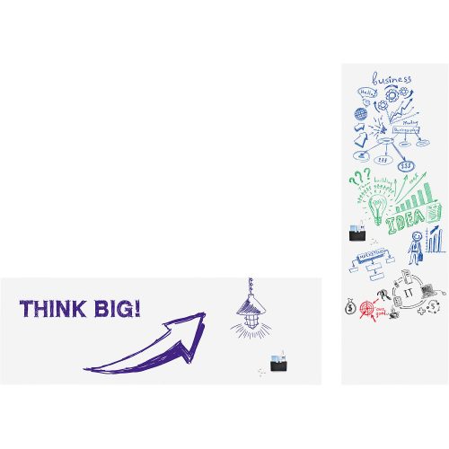 Legamaster wandmontierbares magnetisches Whiteboard Folie Polypropylen WRAP-UP 150 x 101 cm