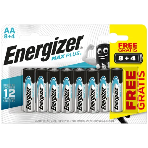 Energizer AA Alkali-Batterien Max Plus LR6 1,5 V 12 Stück