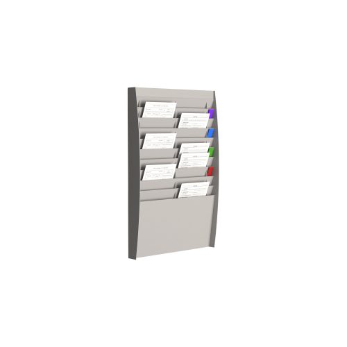 Paperflow wandmontierbarer Prospektständer A4 544 x 106 x 865 mm Grau