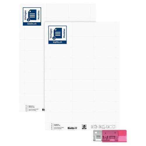 Biella, BIELLA Etiketten 60x30mm 273632.00 weiss, A4 10 Bl. &agrave; 27 Stk.