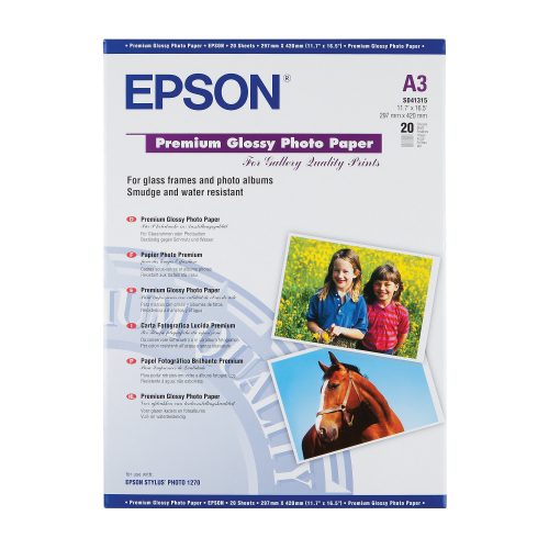 Epson, EPSON Premium Glossy Photo Paper A3 S041315 InkJet 255g 20 Blatt