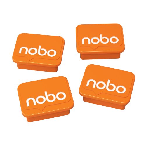 Nobo Magnete Orange 2,2 x 1,8 cm 4 Stück