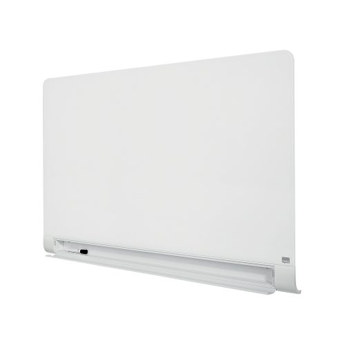 Nobo Impression Pro Glasboard Magnetisch Verdeckter Stiftablage Brillant Weiss 126 x 71 cm