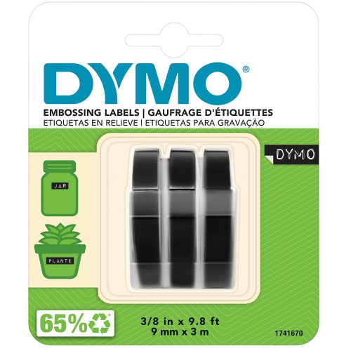 DYMO, DYMO 3D-Pr&auml;geband 9mmx3m S0847730 schwarz 3 St&uuml;ck