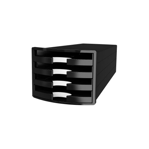 HAN Schubladen Set Impuls Polystyrol Schwarz 28 x 36,7 x 23,5 cm
