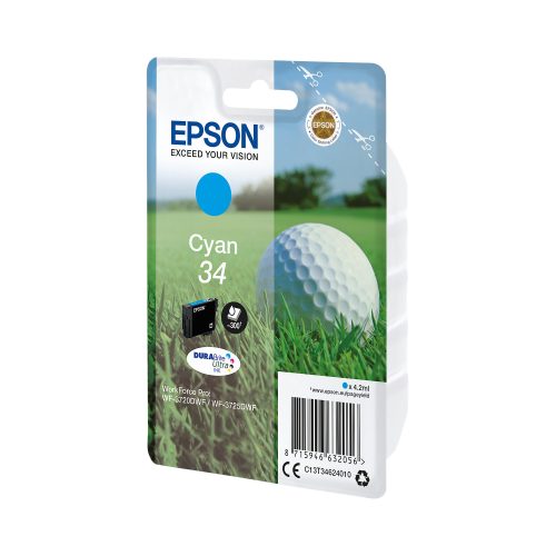 Epson, EPSON Tintenpatrone cyan T346240 WF-3720/3725DWF 300 Seiten