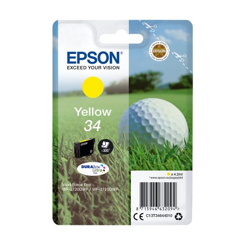 Epson, EPSON Tintenpatrone yellow T346440 WF-3720/3725DWF 300 Seiten