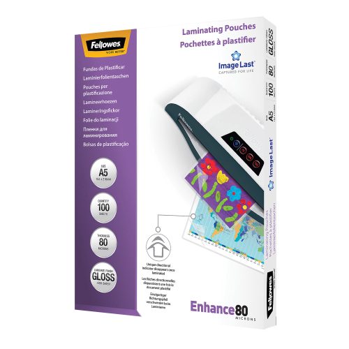Fellowes, FELLOWES Laminiertasche A5 5306002 glanz, 80my 100 Stk