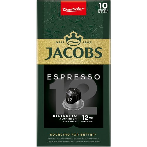Jacobs Espresso 12 Ristretto Kaffeekapseln 10 Stück à 5.2 g