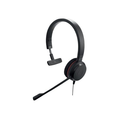 Jabra Headset Evolve 20 MS Mono Verkabelt Kopfbügel USB Schwarz