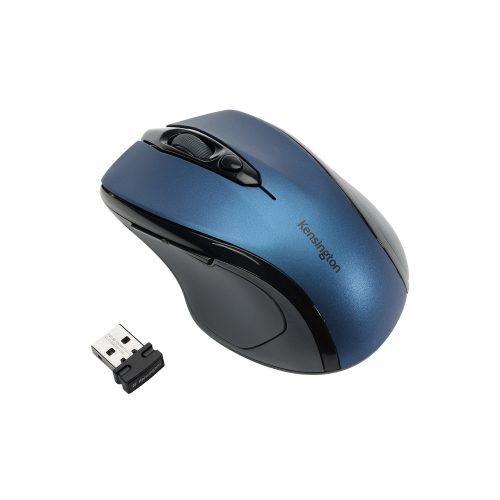 Kensington Pro Fit Kabellose Ergonomische Mid-Size Maus K72421WW Optisch Für Rechtshänder USB-A Nano Receiver Blau