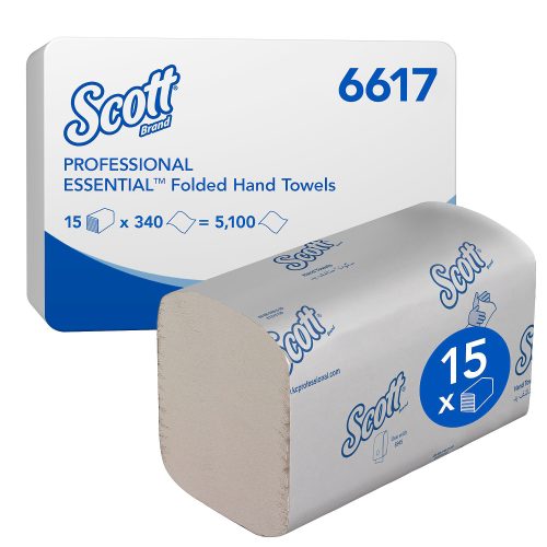 Scott Essential Falthandtücher Z-falz Weiss 1-lagig 6617 15 Stück à 340 Blatt