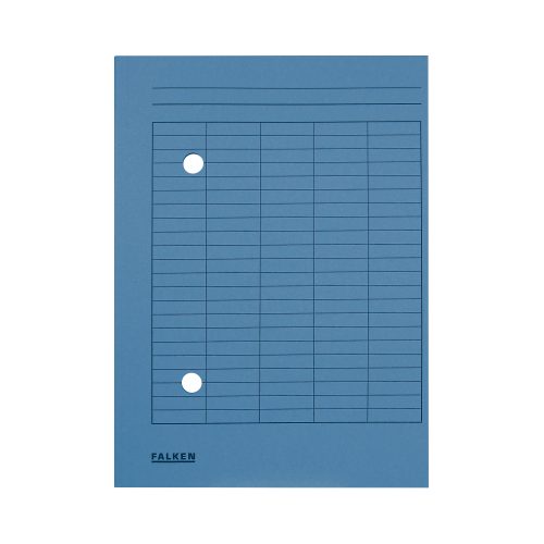 Falken Umlaufmappe mit 2 Löchern und Druck auf Vorderseite A4 Manila Blau 22 x 31,8 cm 100 Stück