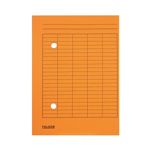 Falken Umlaufmappe mit 2 Löchern und Druck auf Vorderseite A4 Manila Orange 22 x 31,8 cm 100 Stück
