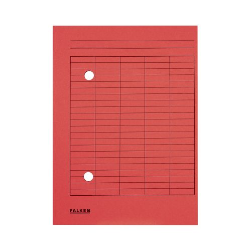 Falken Umlaufmappe mit 2 Löchern und Druck auf Vorderseite A4 Manila Rot 22 x 31,8 cm 100 Stück