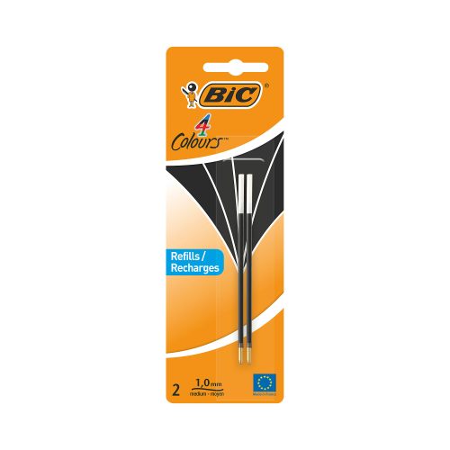 BIC Kugelschreibermine 4 Colours 0,4 mm Schwarz 2 Stück