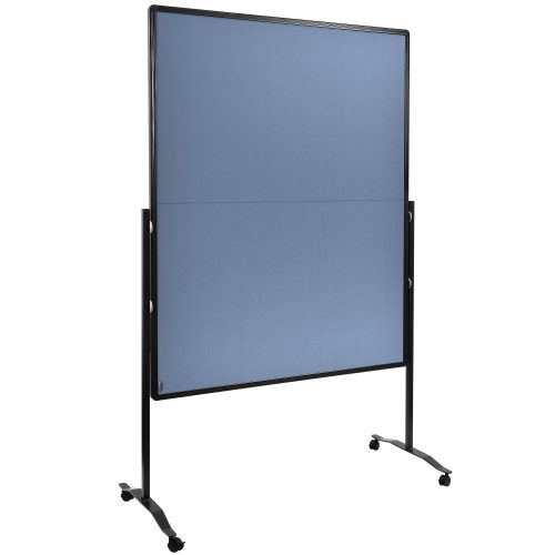 Legamaster PREMIUM PLUS Moderationswand klappbar, höhenverstellbar, Hoch- und Querformat, Filz, blau-grau