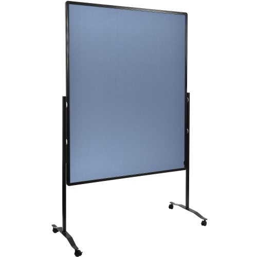 Legamaster PREMIUM PLUS Moderationswand, höhenverstellbar, Hoch- und Querformat, Filz, blau-grau