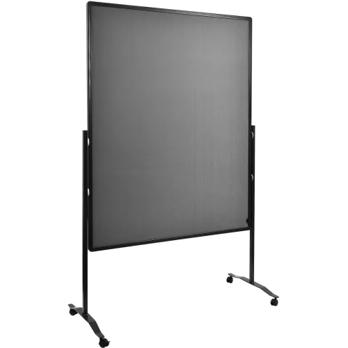 Legamaster PREMIUM PLUS Moderationswand, höhenverstellbar, Hoch- und Querformat, Filz, grau