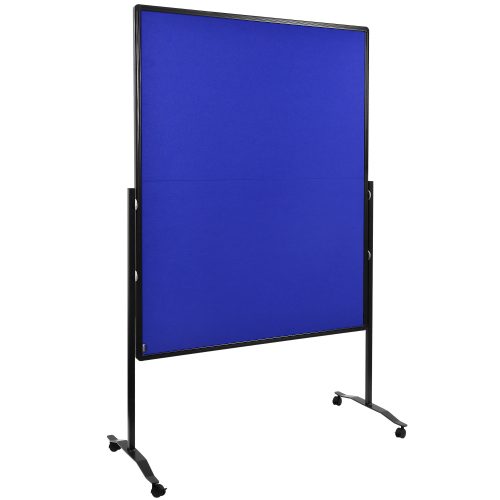 Legamaster PREMIUM PLUS Moderationswand klappbar, höhenverstellbar, Hoch- und Querformat, Filz, marineblau