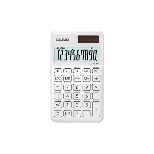 Casio, CASIO Taschenrechner BIC SL1000SCW 10-stellig weiss