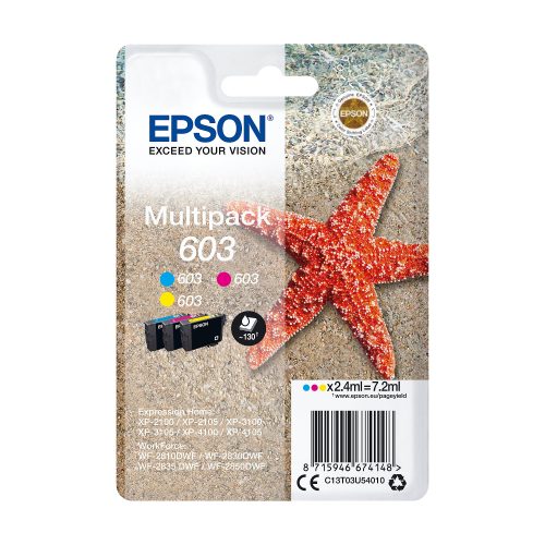 Epson, EPSON Multipack Tinte 603 CMY T03U54010 XP-2100 130 Seiten