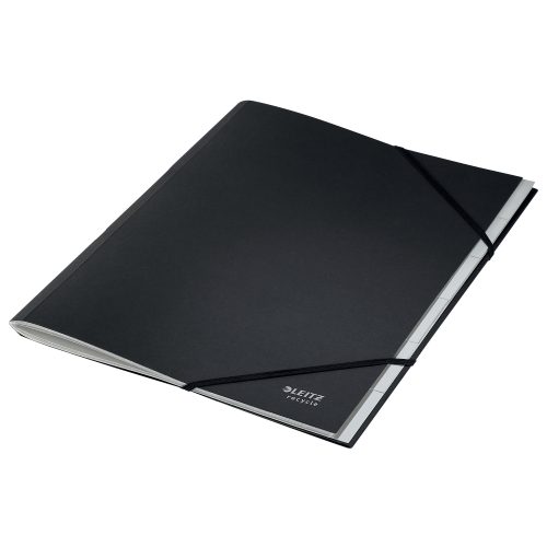Leitz, LEITZ Ordnungsmappe Recycle A4 3914-00-95 schwarz, Karton 6 F&auml;cher
