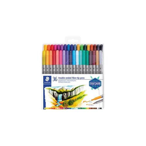 STAEDTLER Doppelseitiger Faserschreiber Design Journey Farbig sortiert 36 Stück