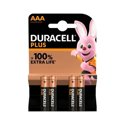Duracell - Plus, Alkaline-Bat.,4Stk, AAA(LR03)