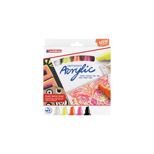 Edding Marker Acryl E-5000 Farbig sortiert 5 Stück