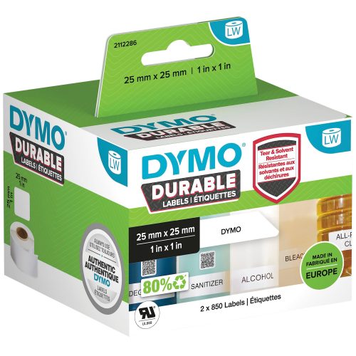 DYMO LW 2112286 Etiketten Weiss Selbstklebend 25 x 25 mm 1700 Etiketten