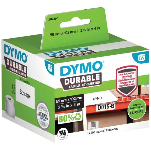 DYMO LW 2112290 Etiketten Weiss Selbstklebend 102 x 59 mm 300 Etiketten