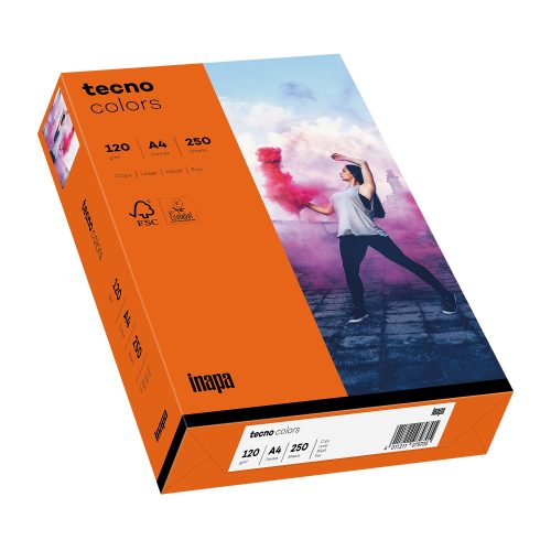 tecno DIN A4 Papier Orange 120 g/m² 250 Blatt