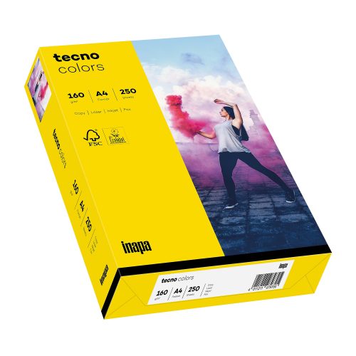 tecno DIN A4 Papier Intensiv Gelb 160 g/m² 250 Blatt