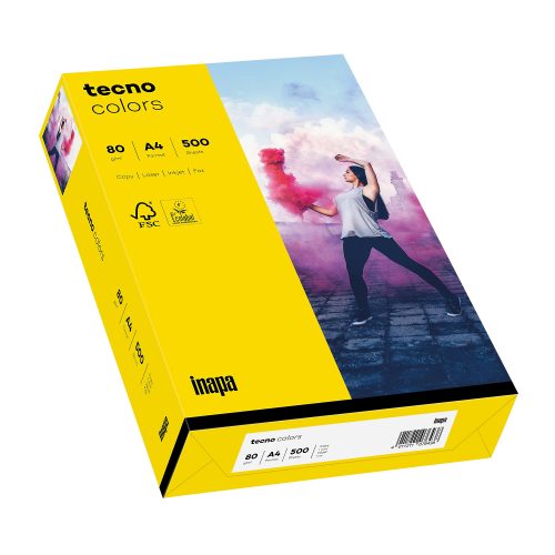 tecno DIN A4 Papier Gelb 80 g/m² 500 Blatt