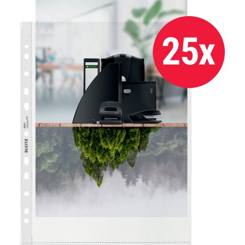 Leitz, LEITZ Zeigetaschen PP Recycle A4 4021-00-03 transparent, 100my 25 St&uuml;ck
