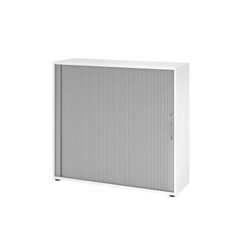 Hammerbacher Schrank V1733S/W/S/BS Weiß 120 x 40 x 110 cm