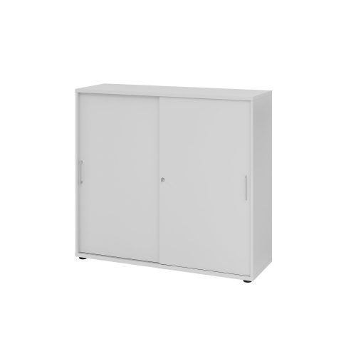 Hammerbacher Schrank V1753S/5/5/BS Grau 120 x 40 x 110 cm