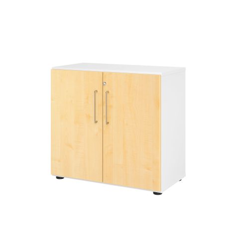 Hammerbacher Schrank V928T2/W/3/BS Weiß 80 x 42 x 74,6 cm