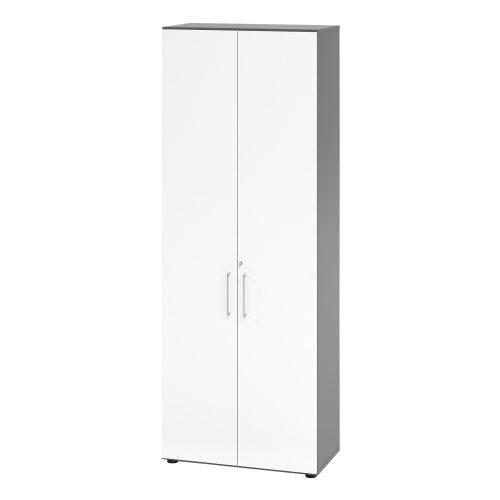 Hammerbacher Schrank V968T6/G/W/BS Grau 80 x 42 x 215,4 cm