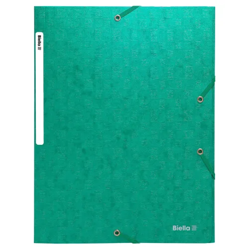 Biella, BIELLA Gummibandmappe A4 178400.30 gr&uuml;n, 590gm2 220 Bl.