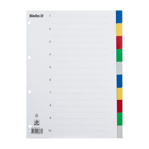 Biella, BIELLA Register PP farbig A4 46341000 10-teilig, blanko